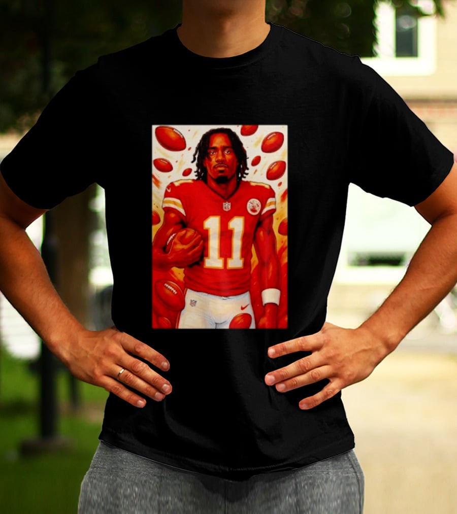 Jalen Royals Kansas City Chiefs Number 11 Football Player With Team Logo And Jersey T-Shirt