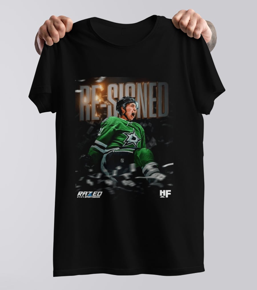 Razed Sportsbook HF Dallas Stars Re Signed Jason Robertson T-Shirt