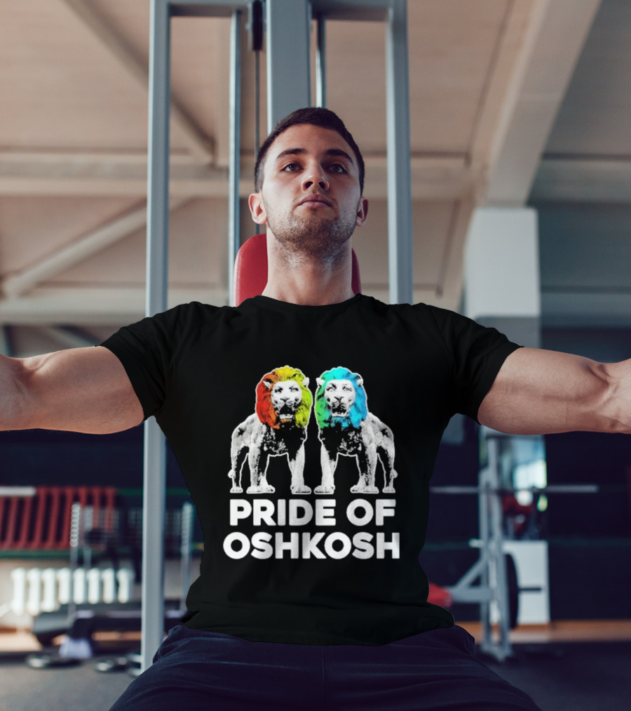 Pride Of Oshkosh Lions Rainbow Mane Wisconsin T-Shirt