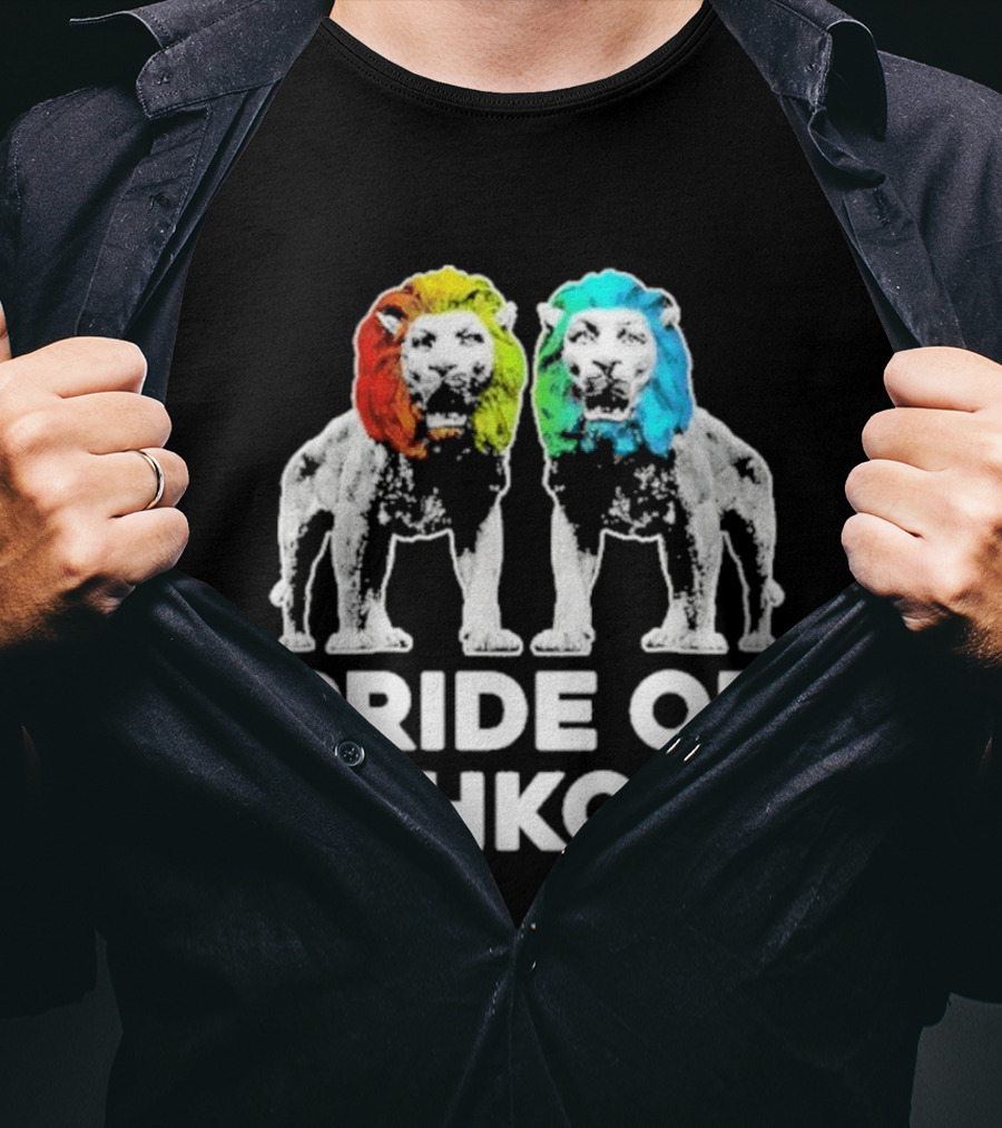 Pride Of Oshkosh Lions Rainbow Mane Wisconsin T-Shirt