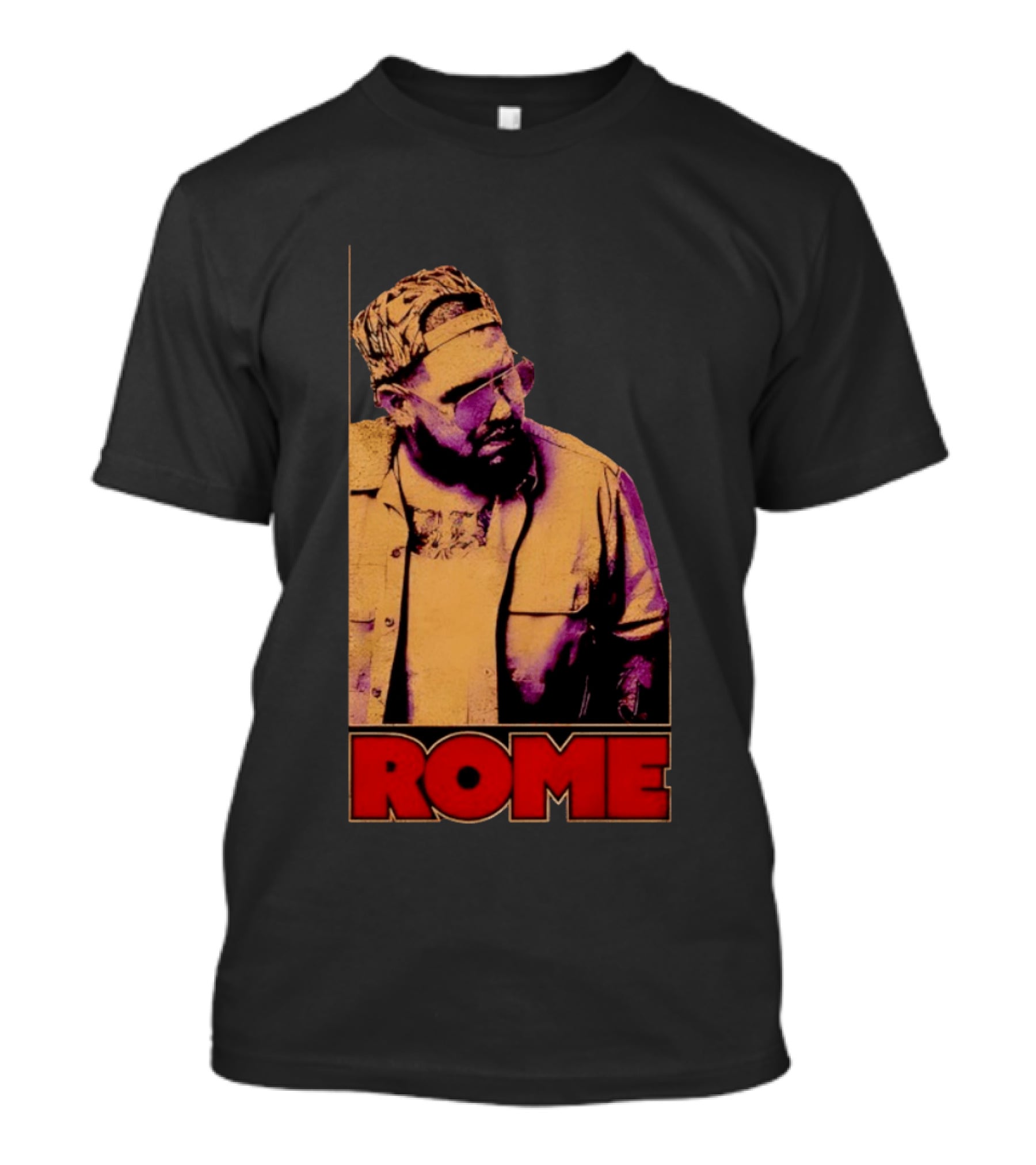 ROME Cap Glasses Style Vintage Vibe T-Shirt