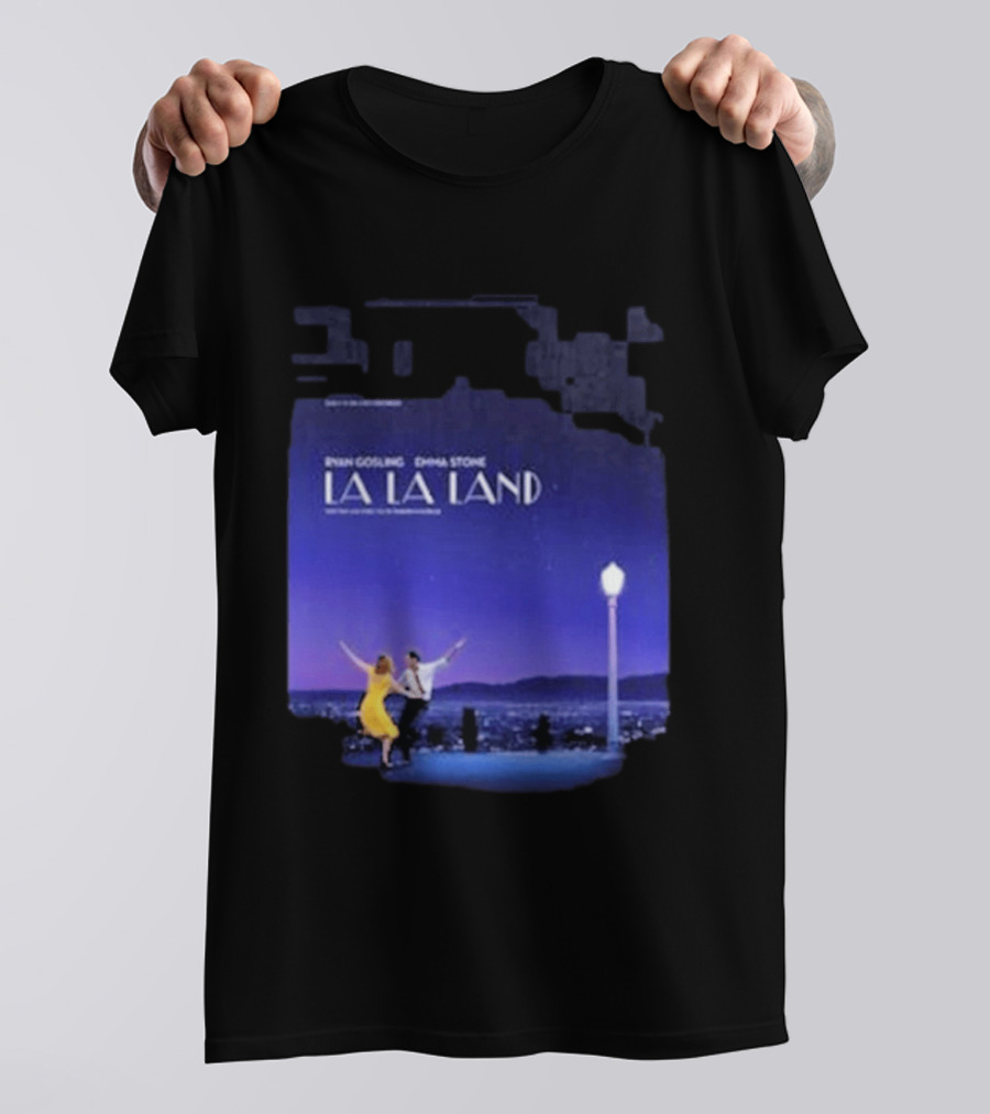 Ryan Gosling Emma Stone La La Land City Dance Under Streetlight 10th Anniversary T-Shirt