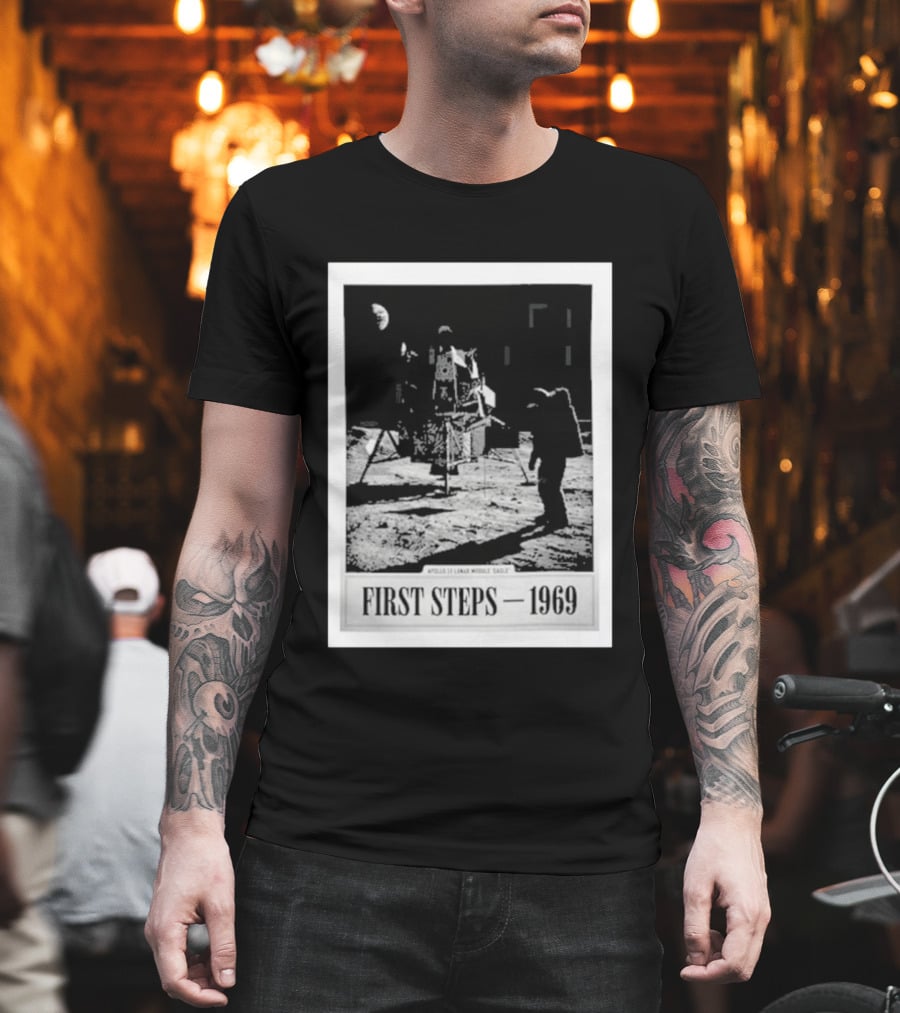 First Steps 1969 Apollo 11 Lunar Module Eagle Moon Landing Astronaut T-Shirt