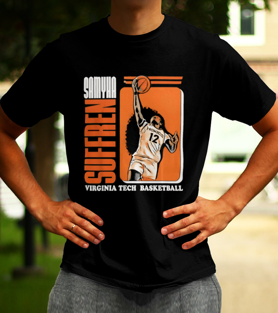 Samyha Suffren Virginia Tech Basketball Number 12 Jersey T-Shirt