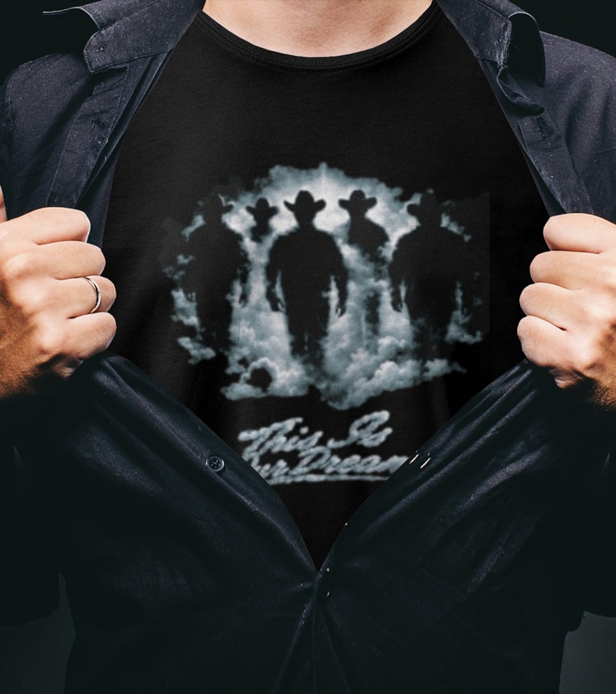Fuerza Regida Malos Pasos Cowboy Silhouette Clouds T-Shirt