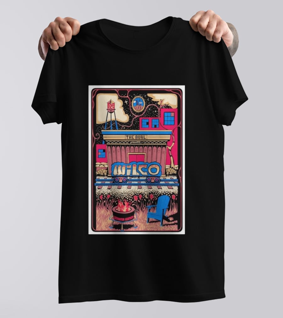 Wilco The Burl Lexington Kentucky Tour 2026 Adirondack Chair Campfire T-Shirt