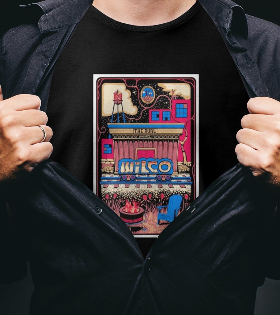 Wilco The Burl Lexington Kentucky Tour 2026 Adirondack Chair Campfire T-Shirt