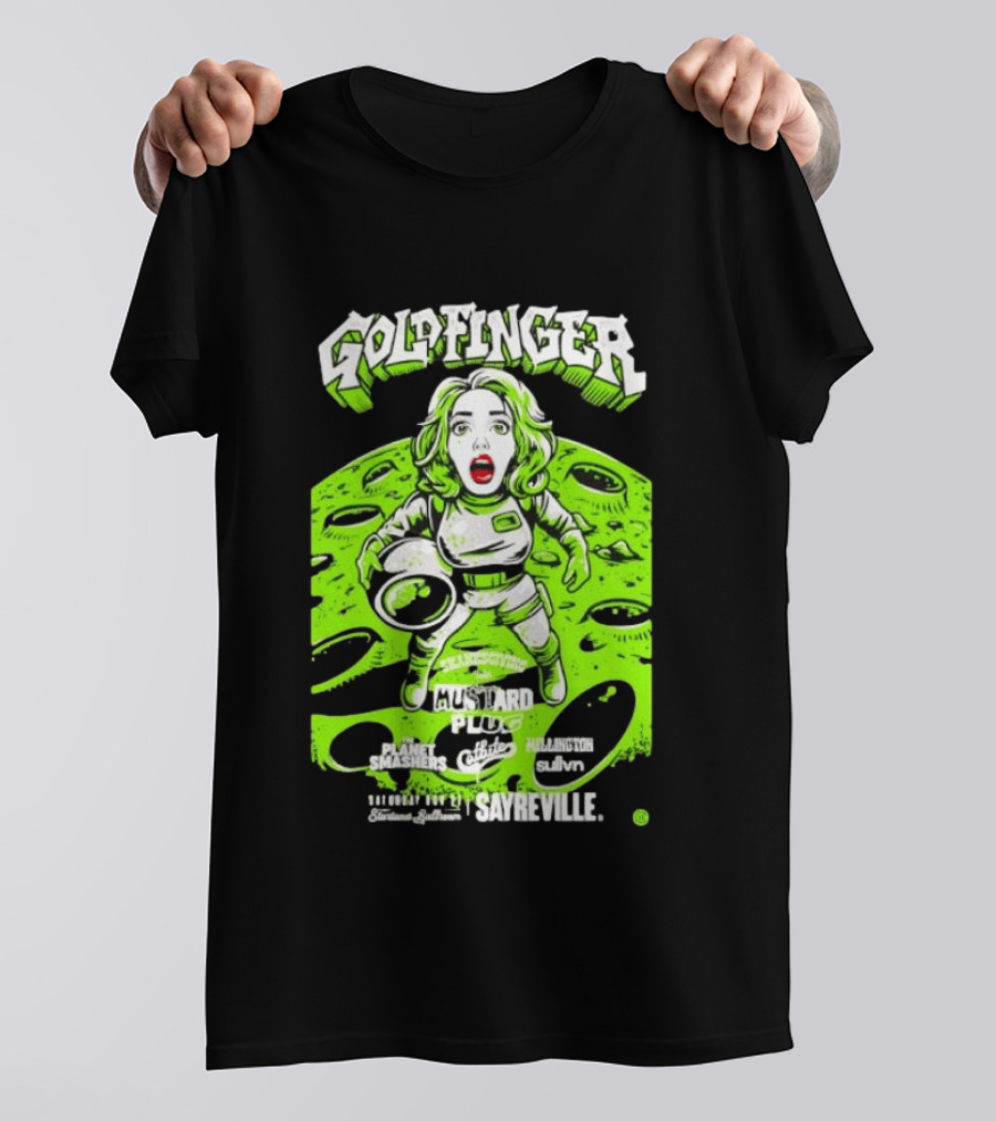 Goldfinger Mustard Plug The Planet Smashers Catbite Millington Skanksgiving Sayreville Alien Space Scene T-Shirt