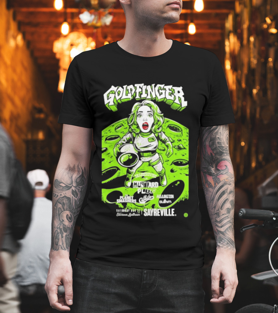 Goldfinger Mustard Plug The Planet Smashers Catbite Millington Skanksgiving Sayreville Alien Space Scene T-Shirt