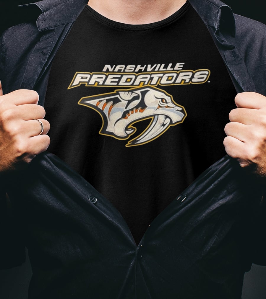 Nashville Predators Hockey Team Logo Official Merchandise T-Shirt