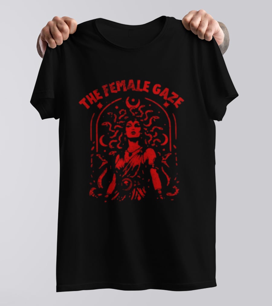 The Female Gaze Medusa Holding Sword Empowerment T-Shirt