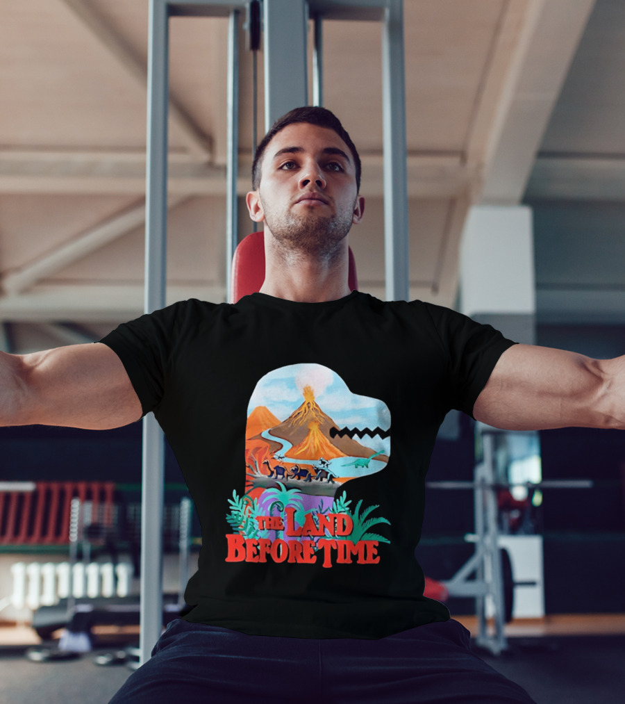 The Land Before Time Dinosaur Volcano Landscape T-Shirt