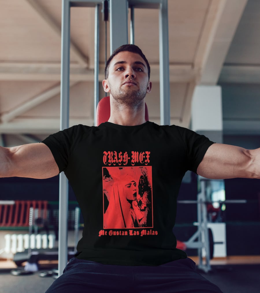 Trash Mex Me Gustan Las Malas Nun Iconic Red Nun T-Shirt