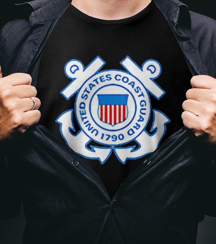 United States Coast Guard Emblem 1790 USCG Anchors Insignia T-Shirt