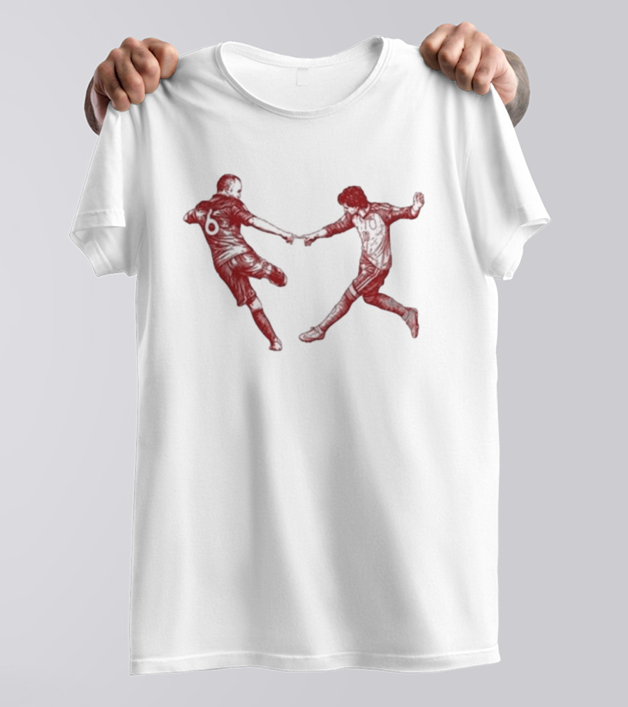 Andrés Iniesta Ferran Torres 2010 2026 Campeones Del Mundo Football Legends T-Shirt