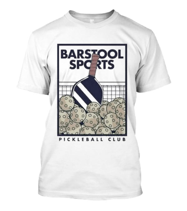 Barstool Sports Pickleball Club Paddle And Net T-Shirt