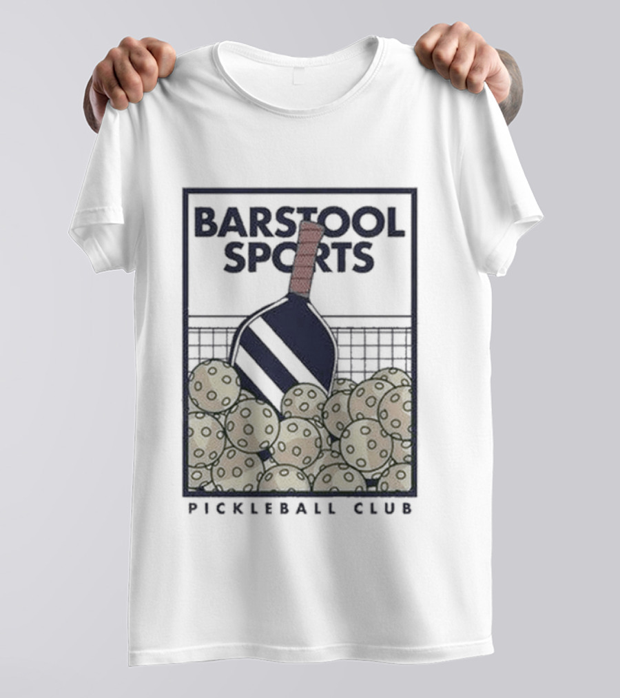 Barstool Sports Pickleball Club Paddle And Net T-Shirt