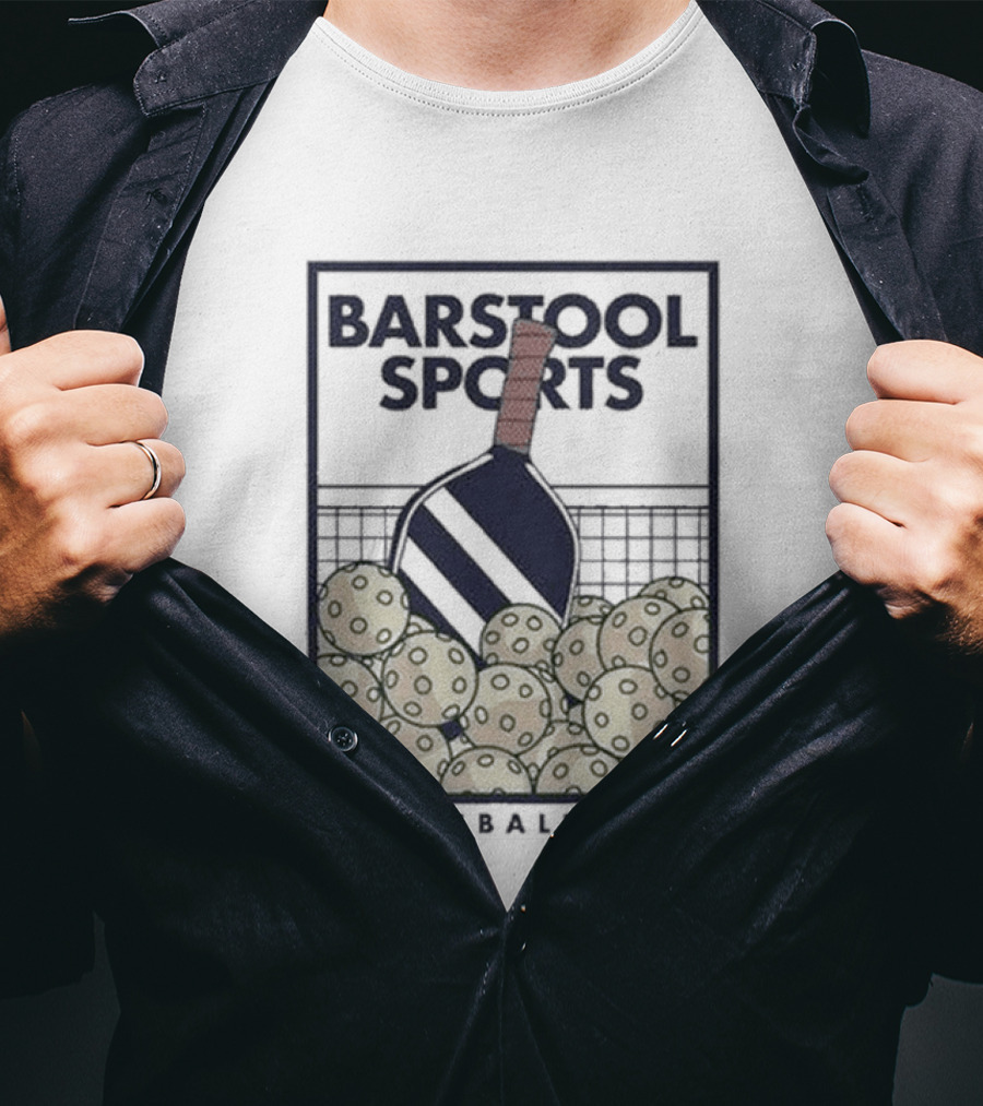 Barstool Sports Pickleball Club Paddle And Net T-Shirt