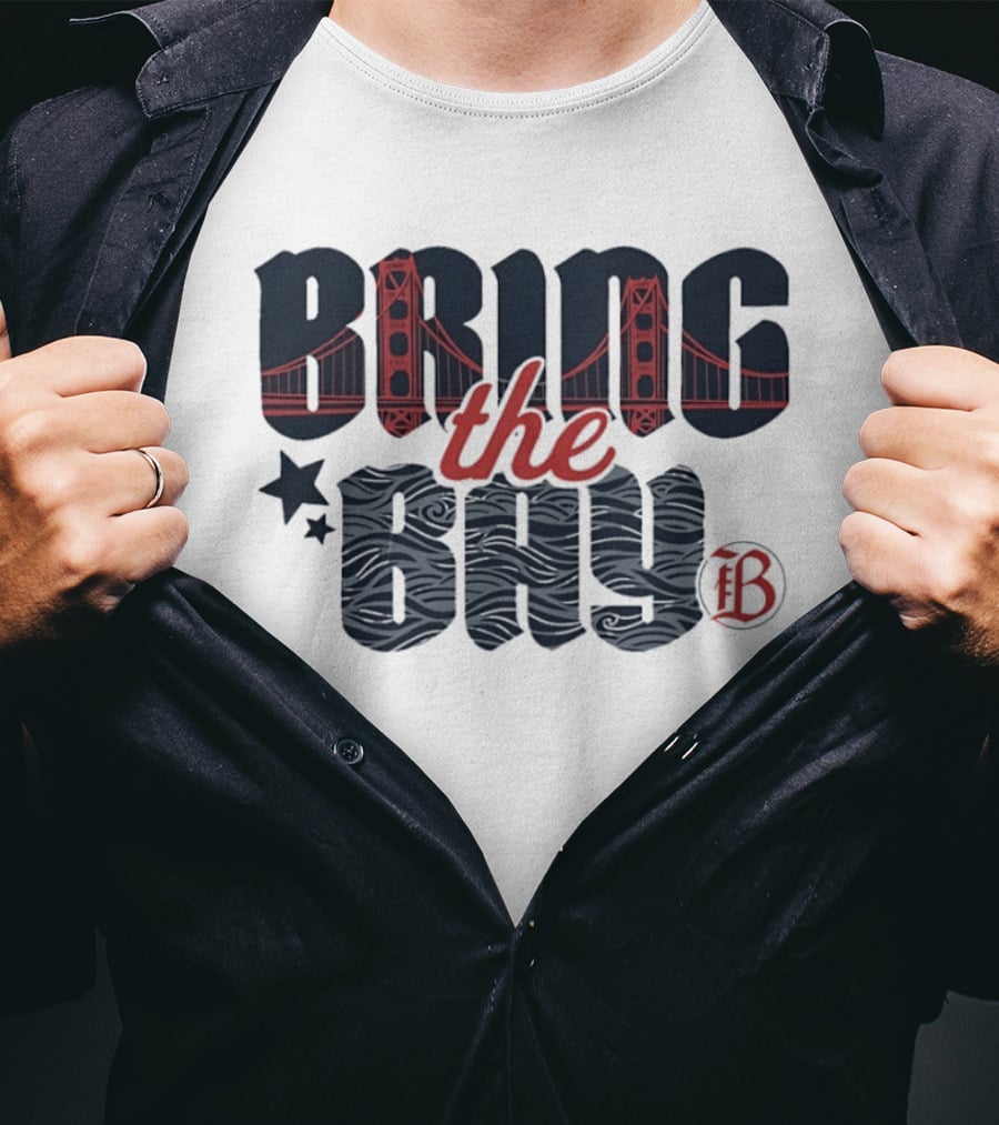 Bring The Bay San Francisco Golden Gate Bridge Stars T-Shirt