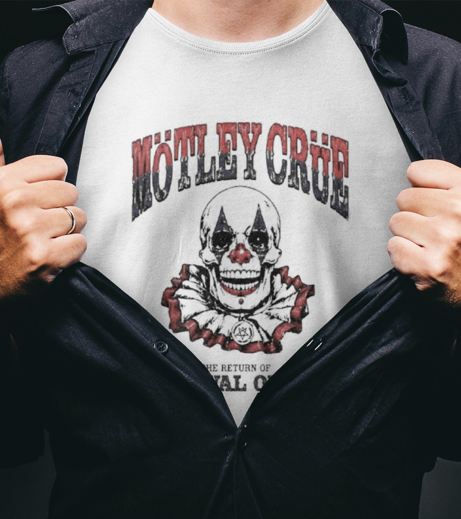 Mötley Crüe Carnival Of Sins The Return Of The Death Clown Tour 2026 With Dates Back T-Shirt