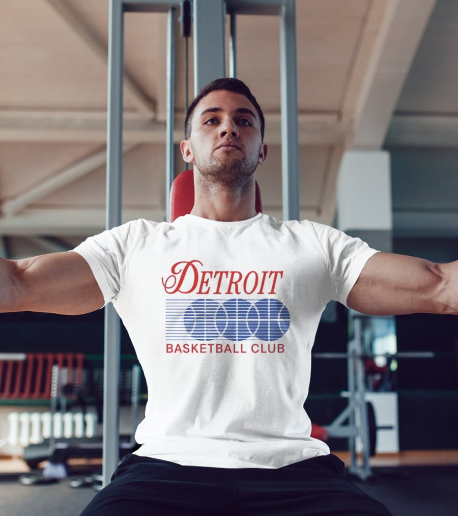 Detroit Basketball Club Basketball Silhouette Stripes T-Shirt