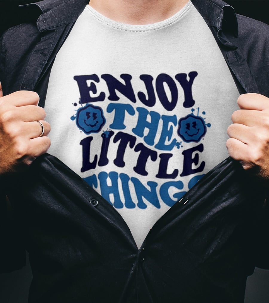 Enjoy The Little Things Smiley Faces T-Shirt