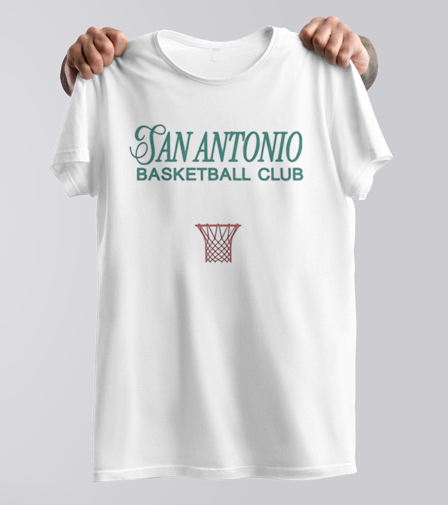 San Antonio Basketball Club Team Name Basketball Hoop T-Shirt