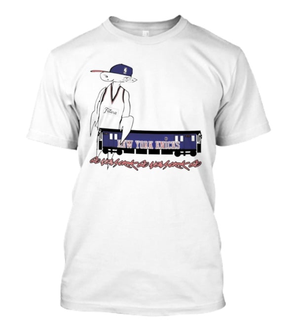 Futura New York Knicks Go New York Go Subway Train Basketball T-Shirt