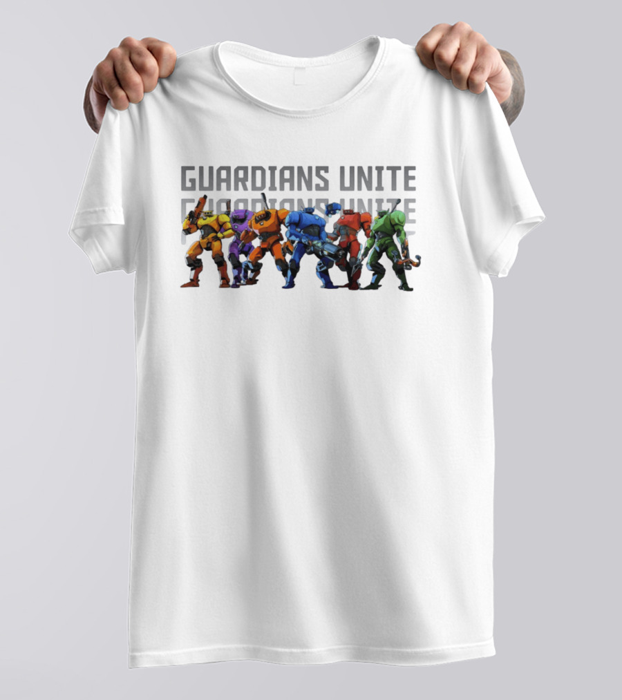 Guardians Unite Mecha Robot Squad T-Shirt