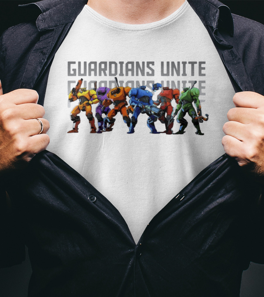 Guardians Unite Mecha Robot Squad T-Shirt