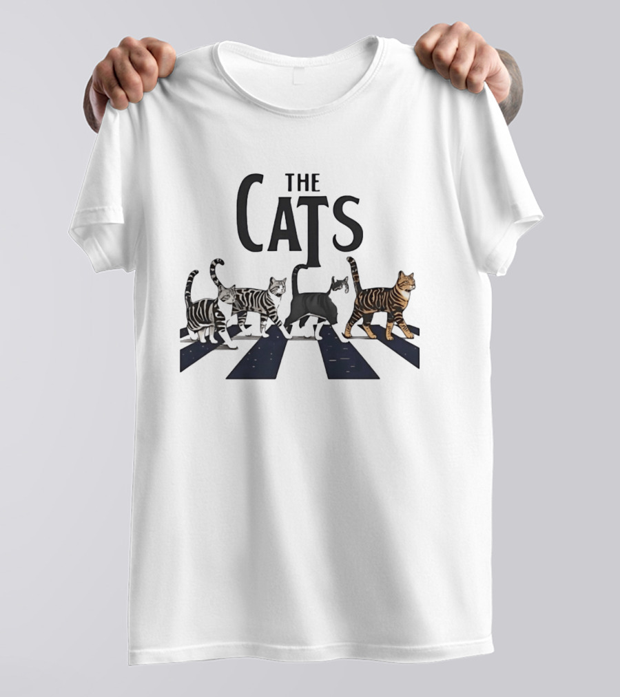 The Cats Abbey Road Crossing For Cat Lovers T-Shirt