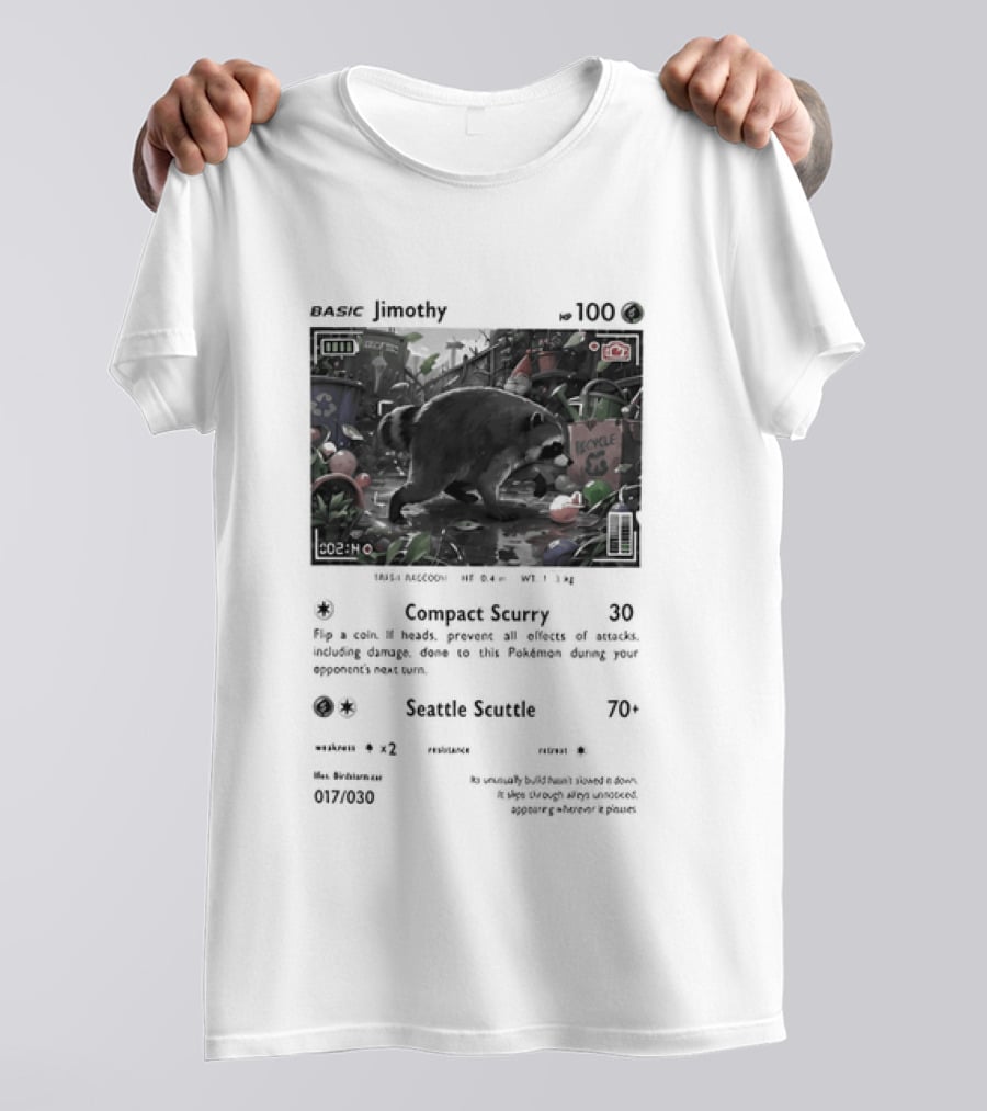 Jimothy Card 110 Combat Scrapy Raccoon Seattle Scuttle 70 2023 67/99 T-Shirt