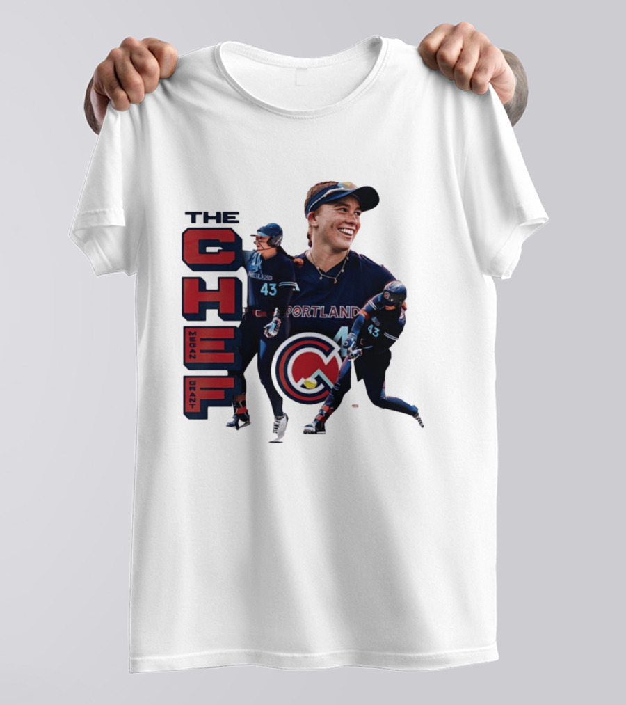 Megan Grant The Chef Portland Cascade Baseball Number 43 T-Shirt