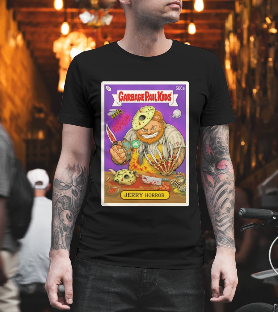Garbage Pail Kids 666a Jerry Horror Redrum Trading Card T-Shirt