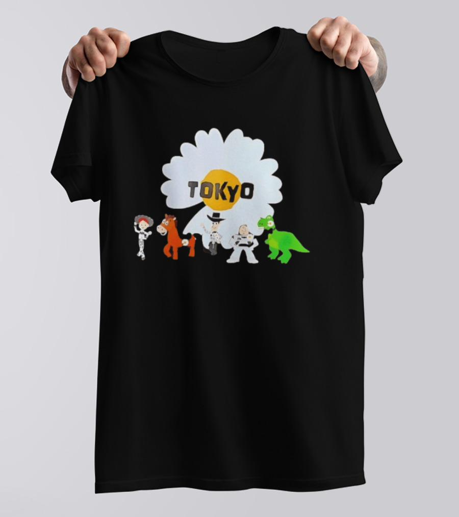 Jessie Bullseye Woody Buzz Lightyear Rex Toy Story Tokyo Flower T-Shirt