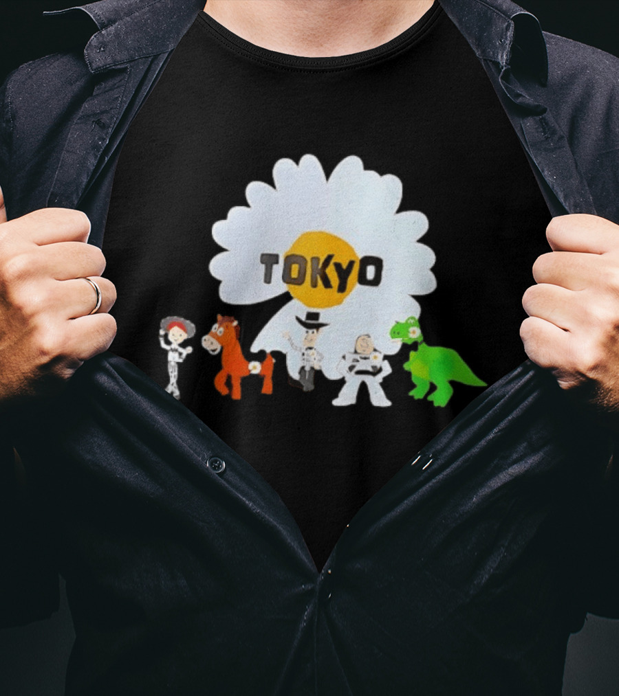 Jessie Bullseye Woody Buzz Lightyear Rex Toy Story Tokyo Flower T-Shirt