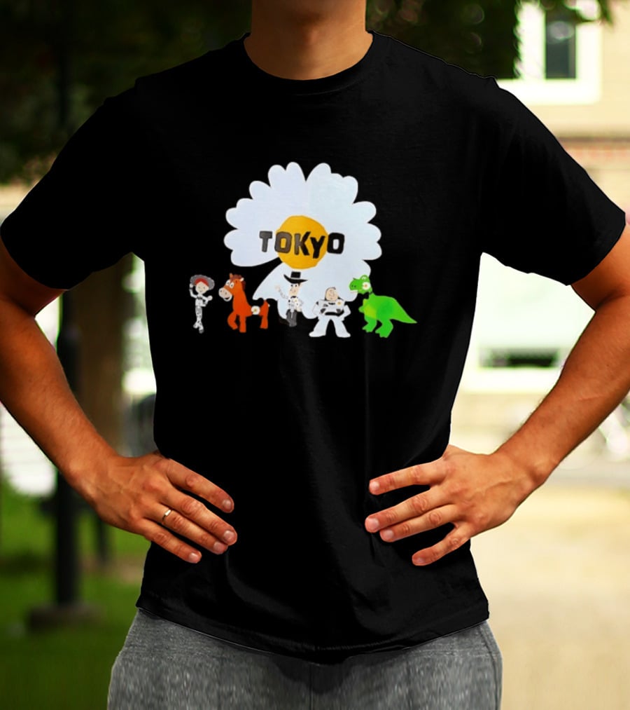 Jessie Bullseye Woody Buzz Lightyear Rex Toy Story Tokyo Flower T-Shirt