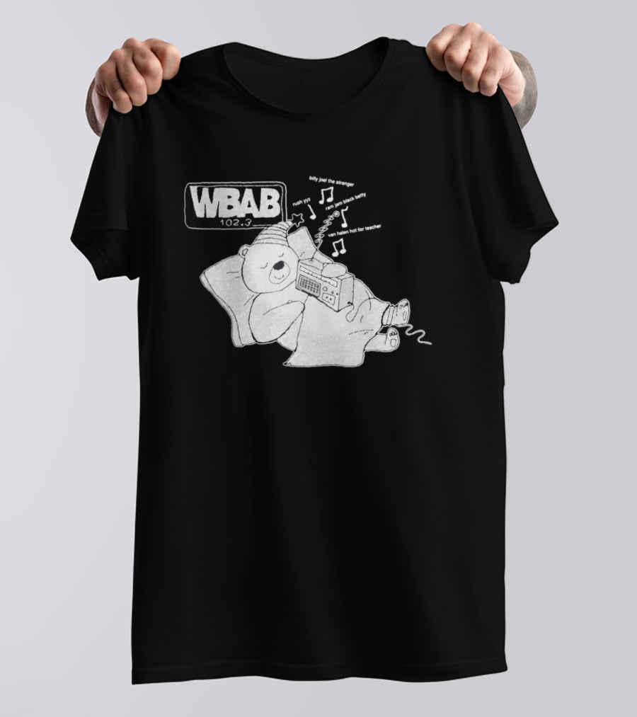 WBAB 102.3 Sleeping Bear Music Notes Radio Billy Joel The Stranger Rush YYZ T-Shirt