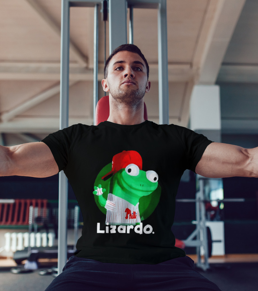 Lizardo Philadelphia Phillies Baseball Philli Red Cap Cartoon T-Shirt