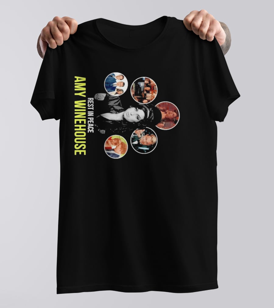 Rest In Peace Amy Winehouse Iconic Collage T-Shirt
