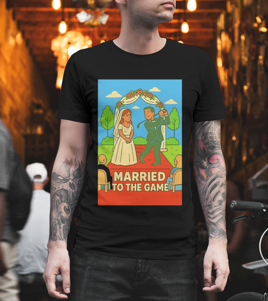 Married To The Game Groom Golfing At Wedding T-Shirt