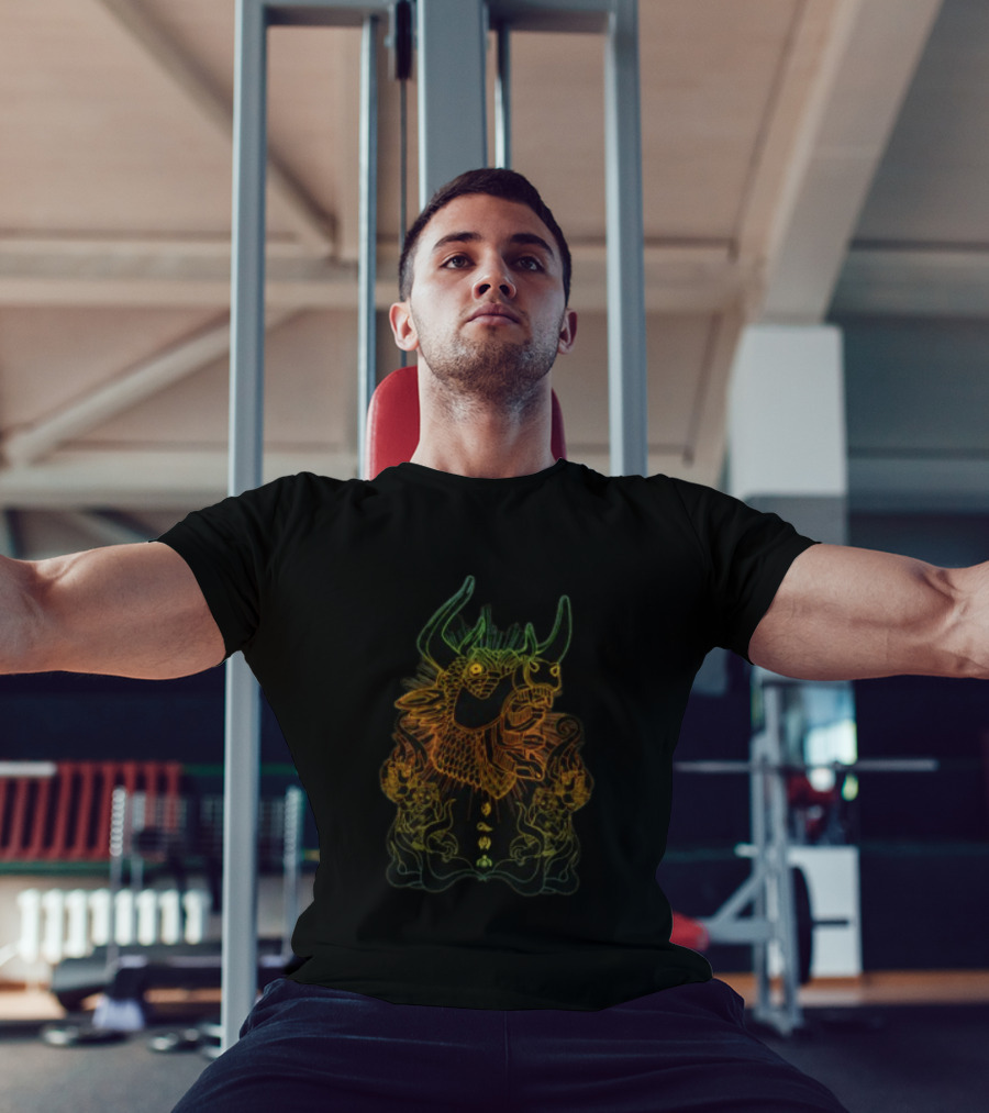 Mastodon Beast Pullover With Intricate Horned Creature T-Shirt