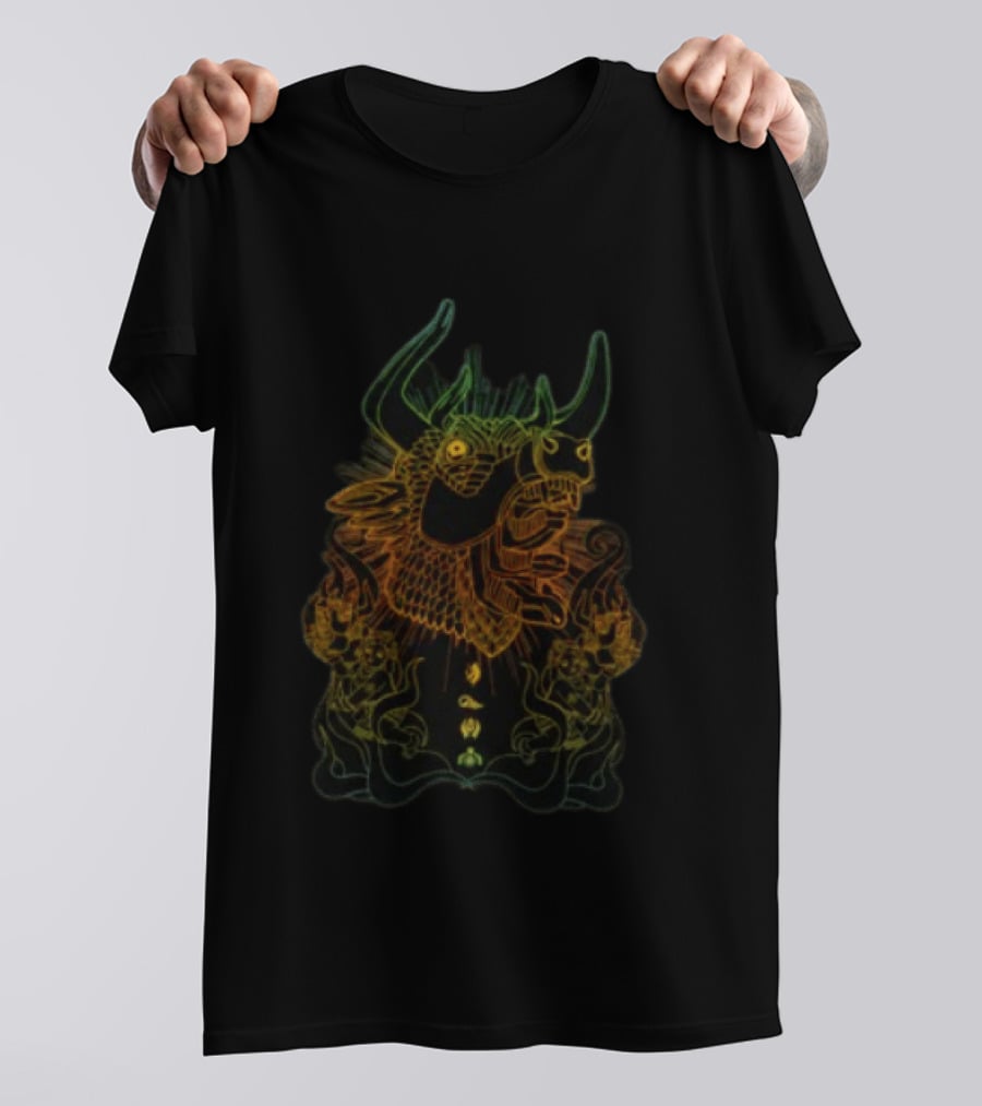Mastodon Beast Pullover With Intricate Horned Creature T-Shirt