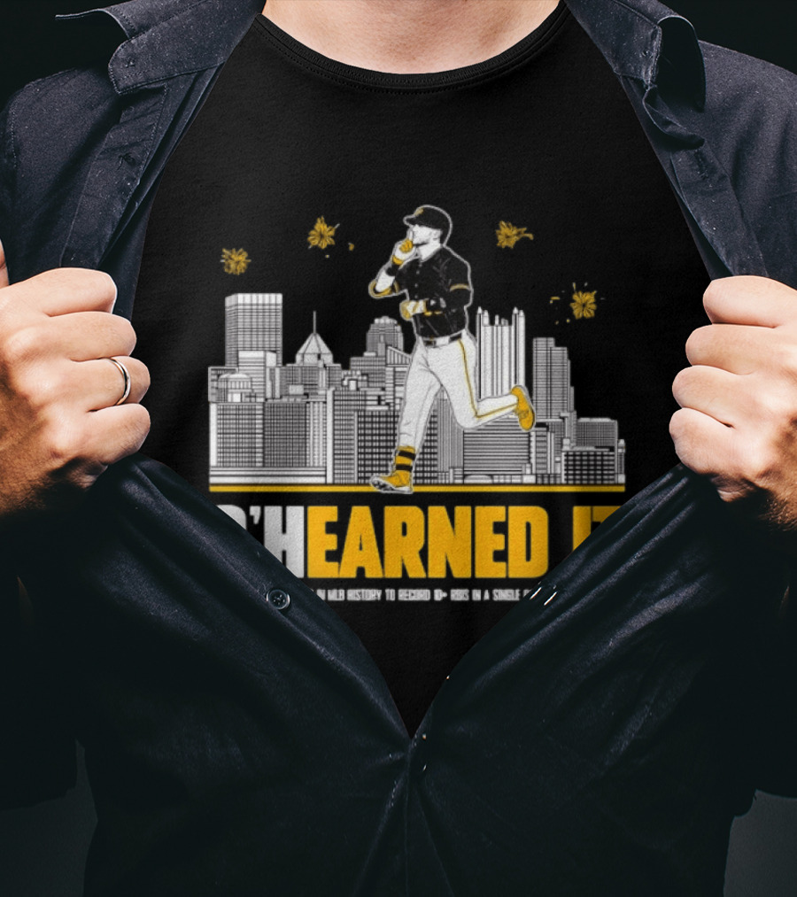 Ryan Ohearn Pittsburgh Pirates 10 RBI Game Ohearned It July 7 2026 MLB Skyline T-Shirt