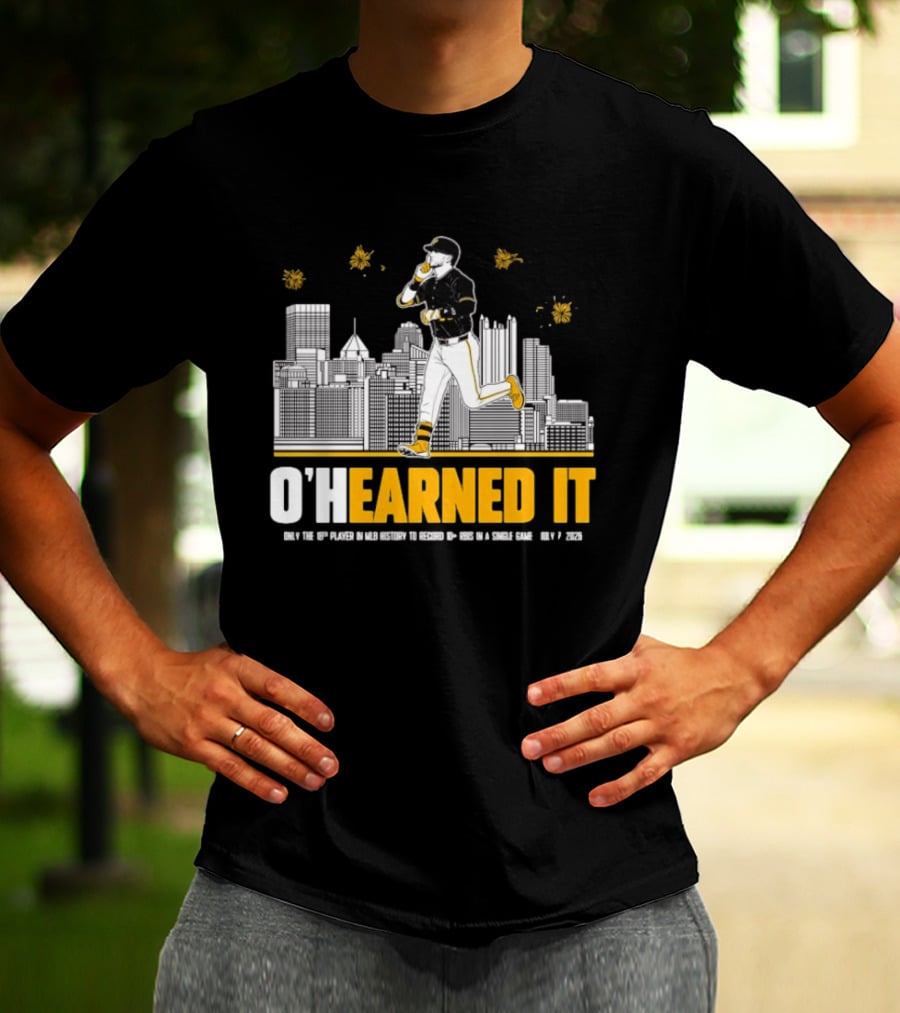 Ryan Ohearn Pittsburgh Pirates 10 RBI Game Ohearned It July 7 2026 MLB Skyline T-Shirt