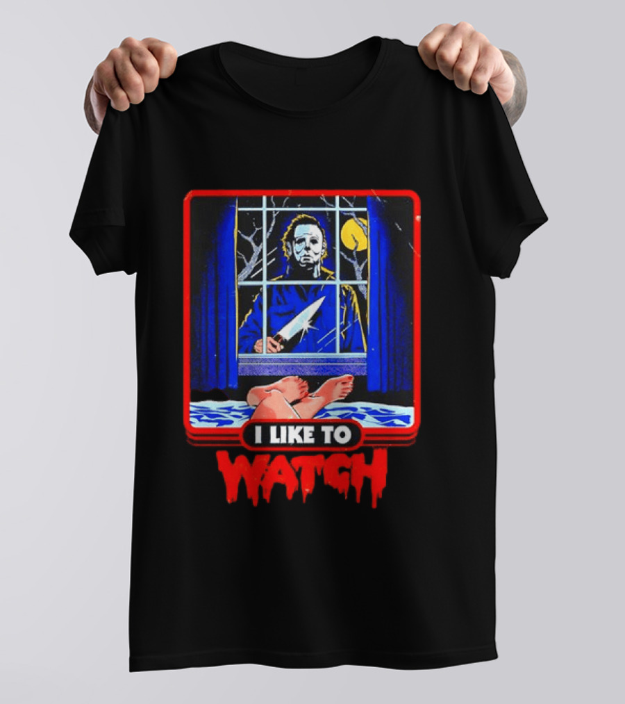 Michael Myers Halloween I Like To Window Scene T-Shirt