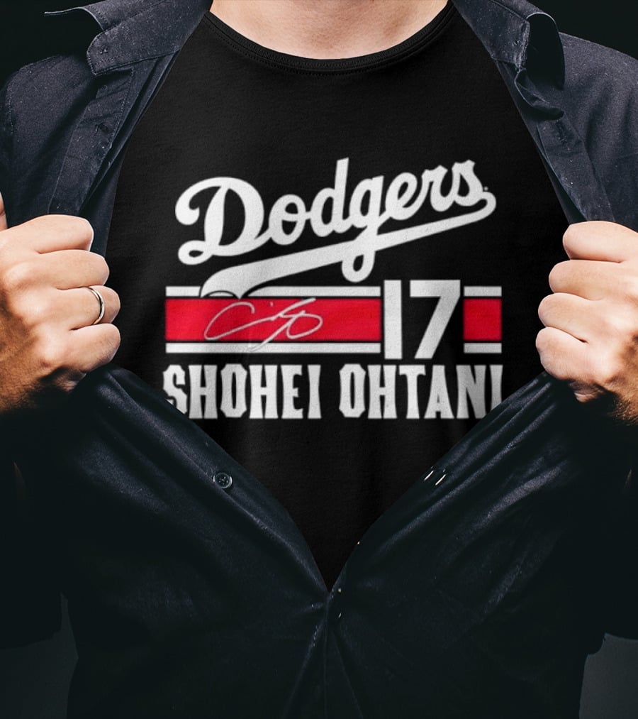 Dodgers Shohei Ohtani 17 Signature T-Shirt