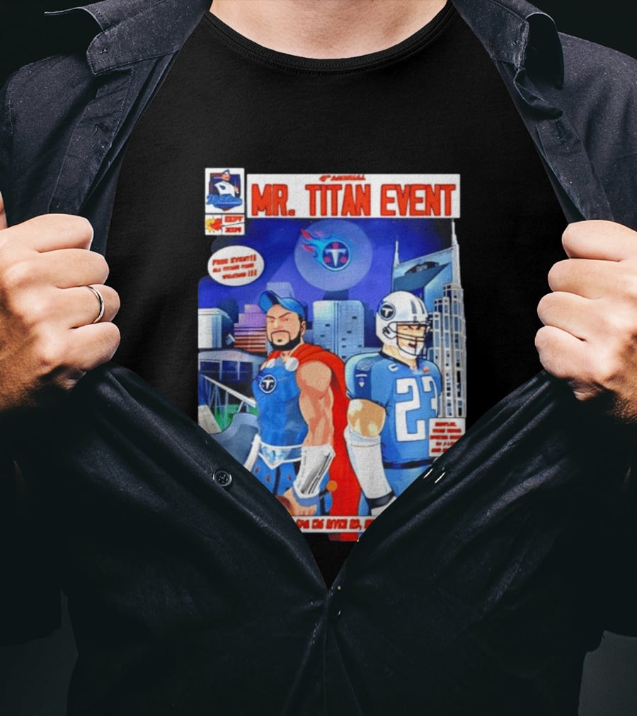 6th Annual Mr. Titan Event Sept 14 One 125 River Rd Hendersonville Tennessee T-Shirt