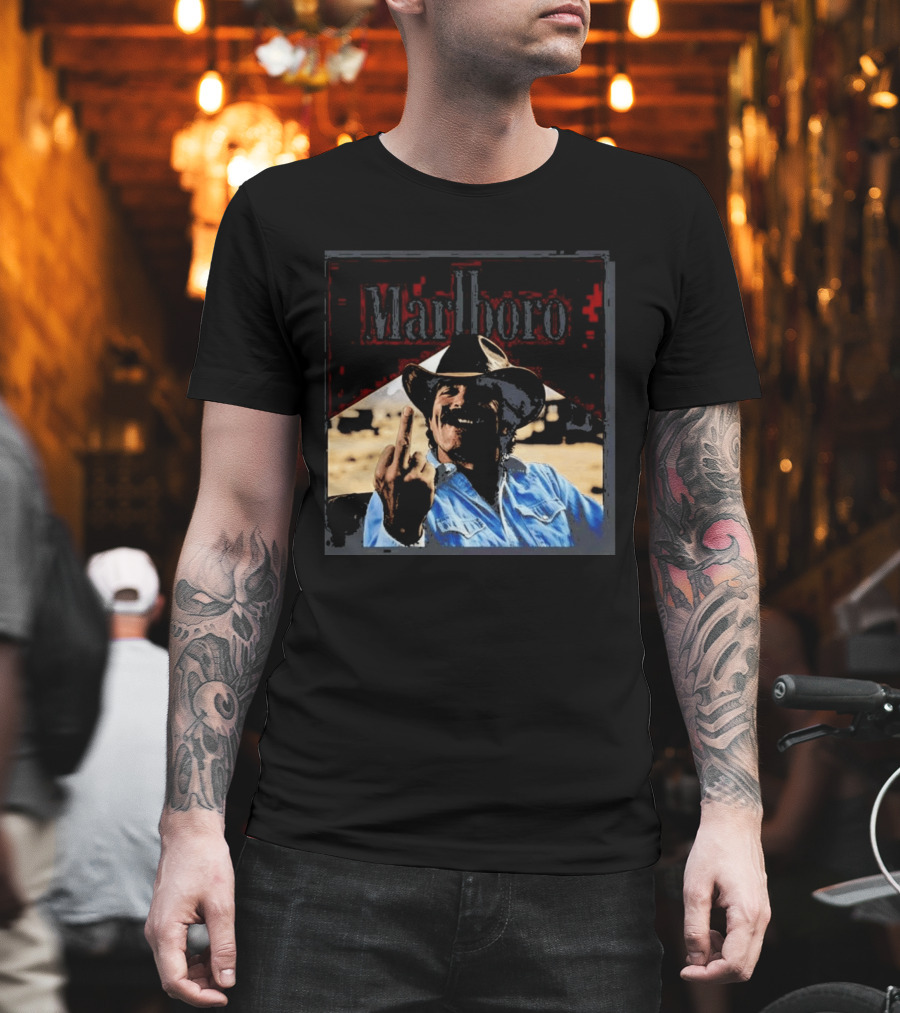 Marlboro Cowboy Middle Finger Cigar Tom Selleck Attitude T-Shirt