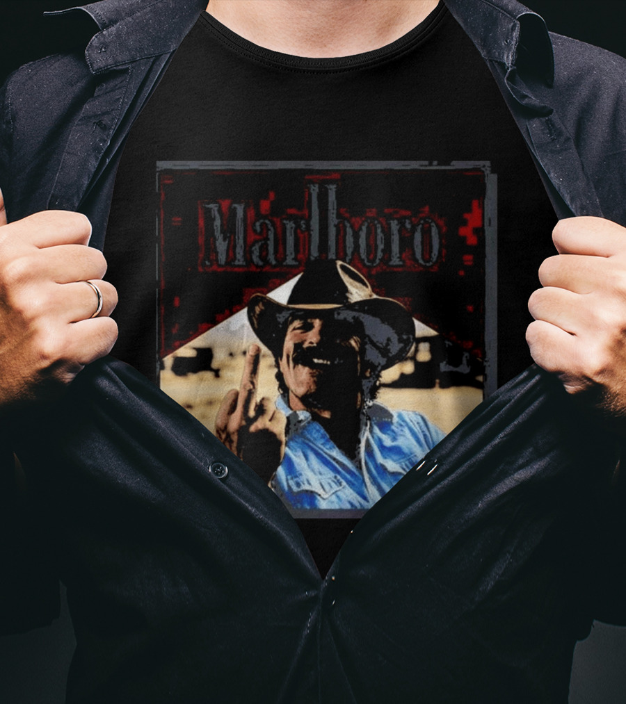 Marlboro Cowboy Middle Finger Cigar Tom Selleck Attitude T-Shirt